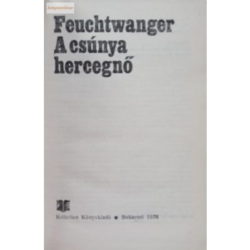 Feuchtwanger: A csúnya hercegnő