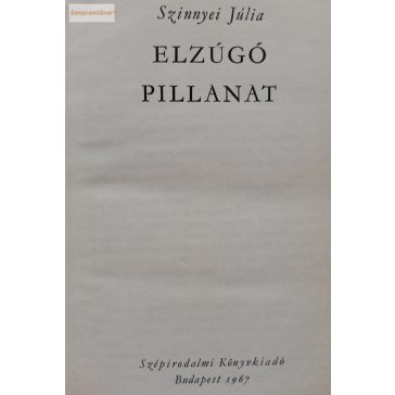 Szinnyei Júlia: Elzúgó pillanat
