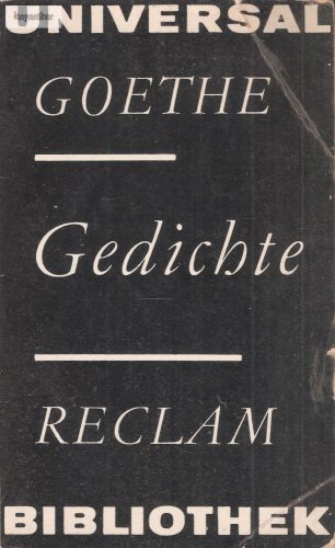 Universal Goethe Gedichte Reclam Bibliothek