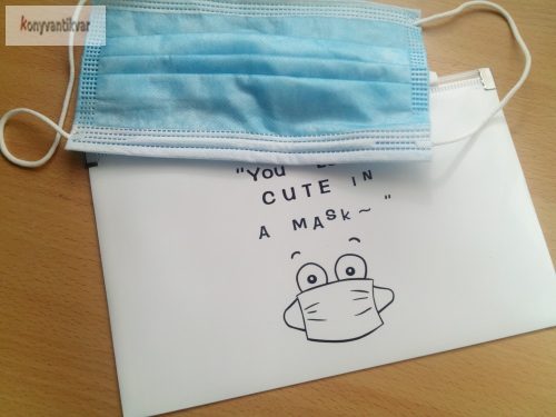 Visszazárható maszktasak kék