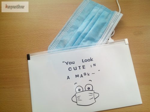 Visszazárható maszktasak kék