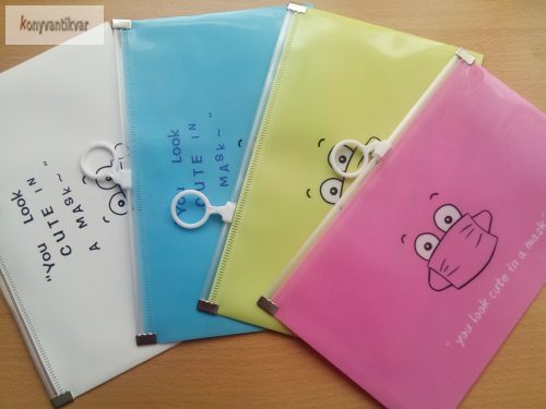 Visszazárható maszktasak kék