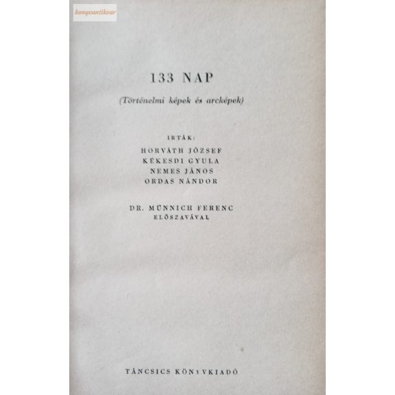 Horváth-Kékesdi-Nemes-Ordas: 133 nap 