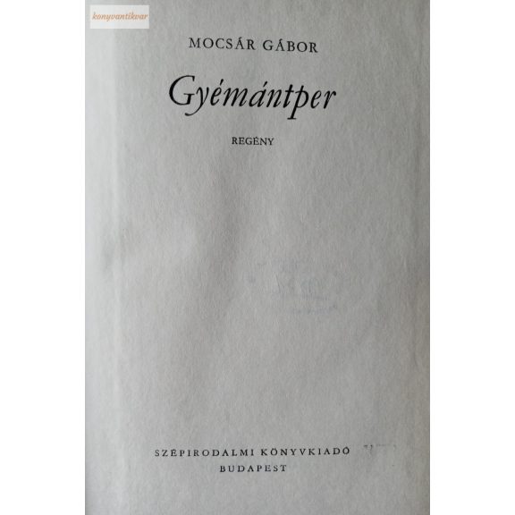 Mocsár Gábor: Gyémántper