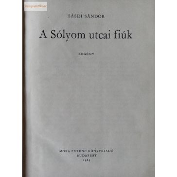 Sásdi Sándor: Sólyom utcai fiúk