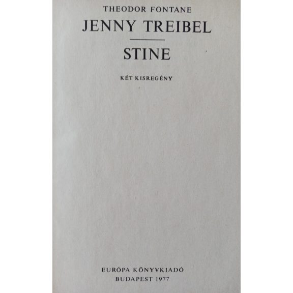 Theodor Fontane: Jenny Treibel - Stine