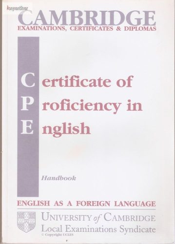 Cambridge CPE handbook