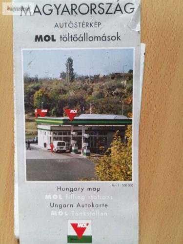 Magyarország autóstérkép MOL töltőállomások