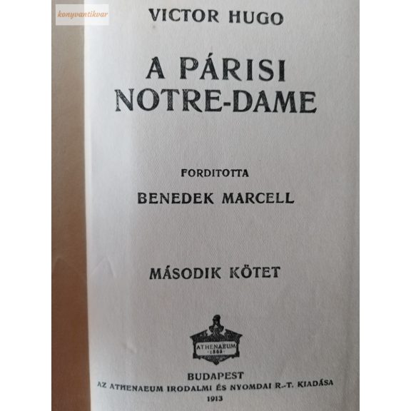 Victor Hugo: A párizsi Notre-Dame 