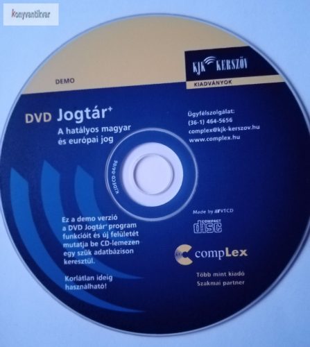 DVD jogtár demo változata Cd-n